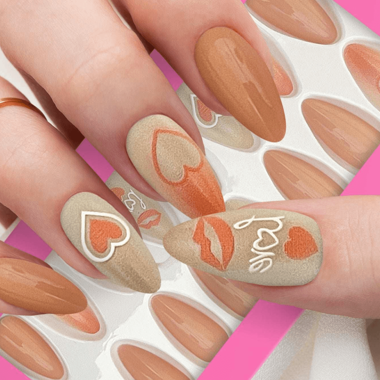Cuty Nails Set: Nails with Jelly Tape B-1