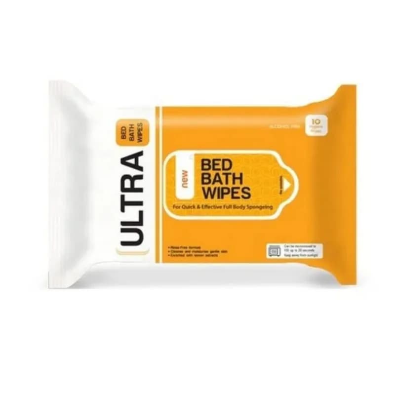 Ultra Bed Wipes 10 Pieces