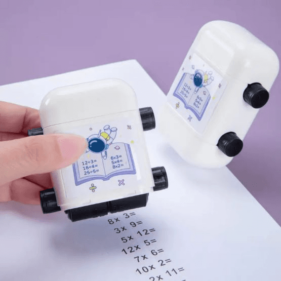 Multiplication And Division Arithmetic Stamp Roller Stamp (White)