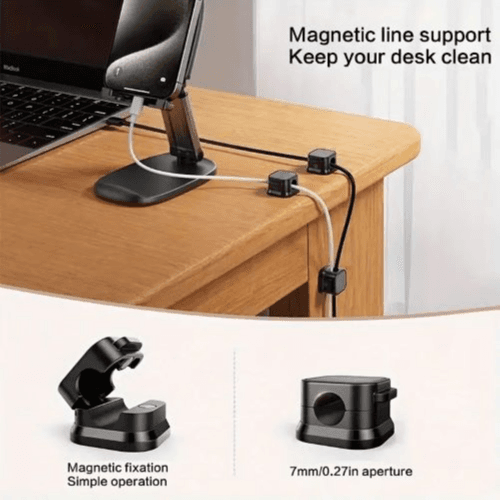 10-Pack Magnetic Cable Clips Organizer Set (White)