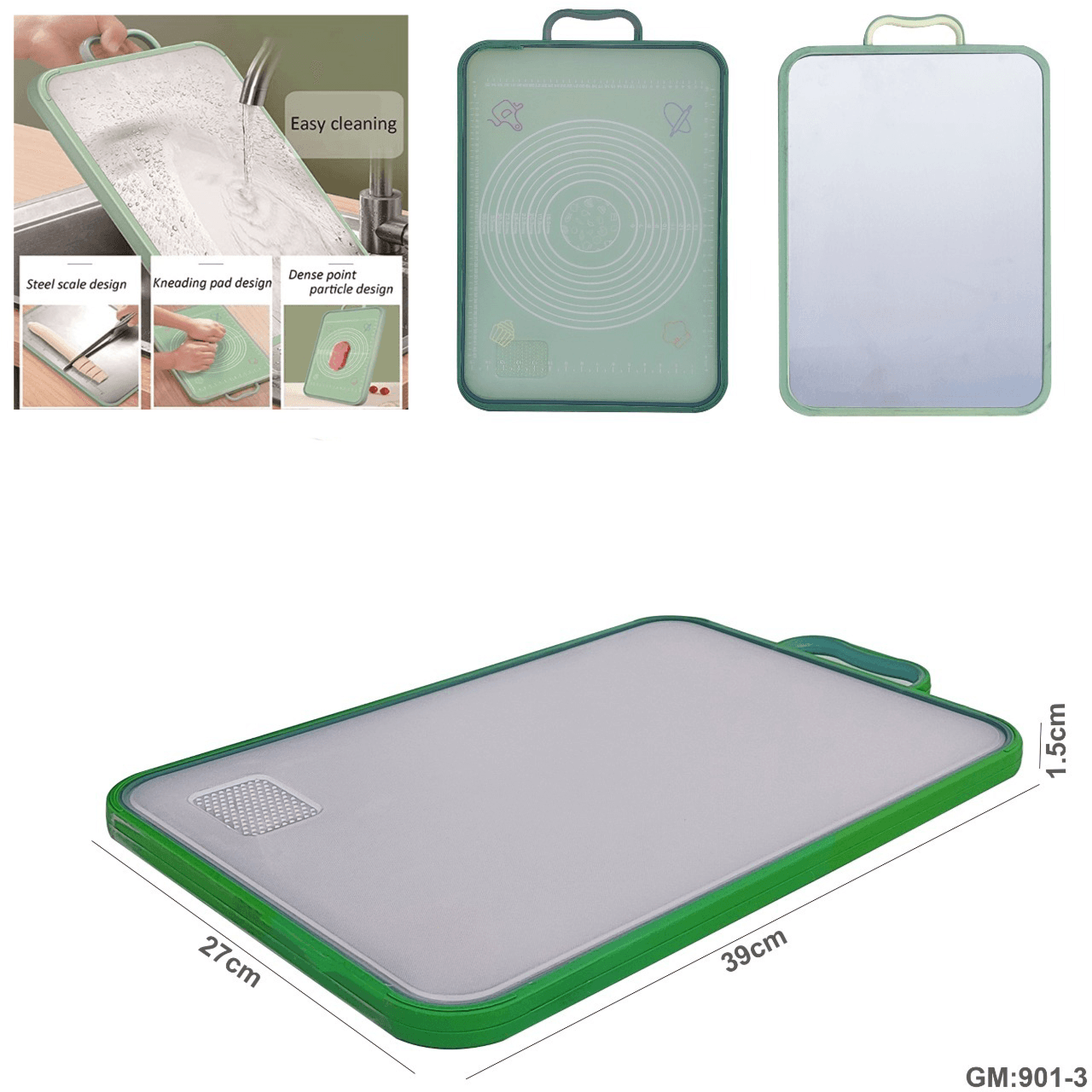 Double-Sided Cutting BoardBpa Free, Easy Grip Handle, Easy To Clean, Multi-Purpose Use"901-3"