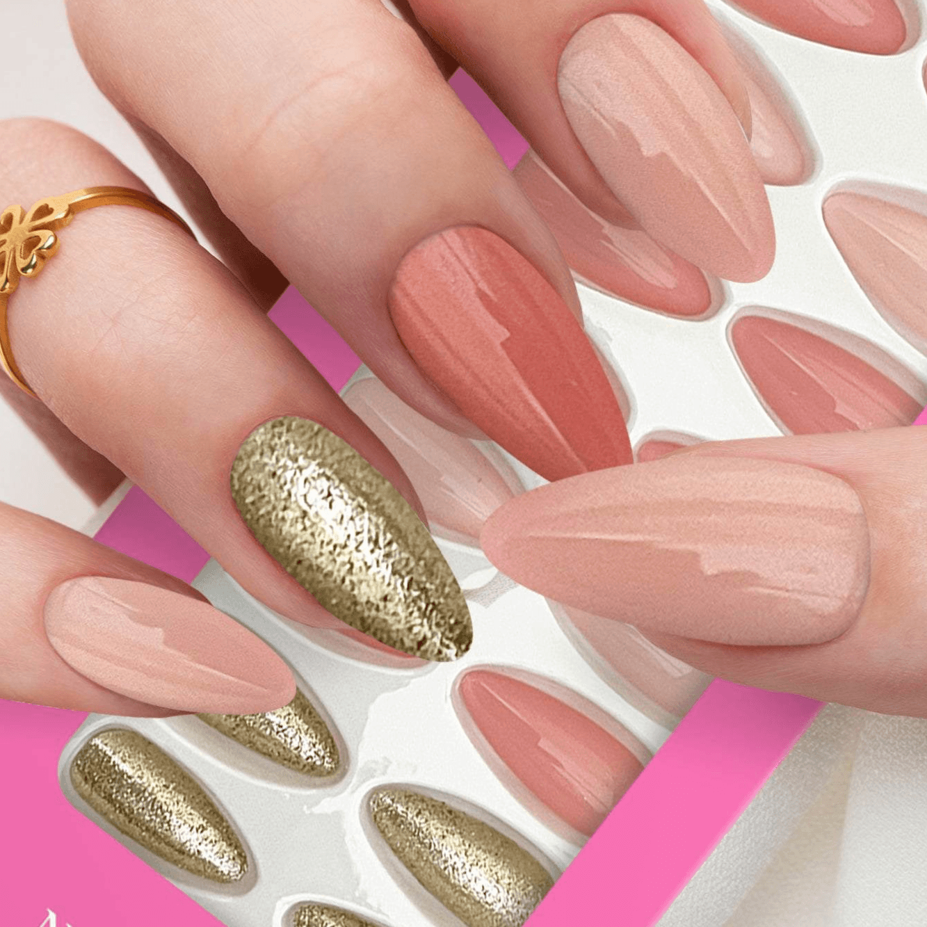 Cuty Nails Set: Nails with Jelly Tape B-6