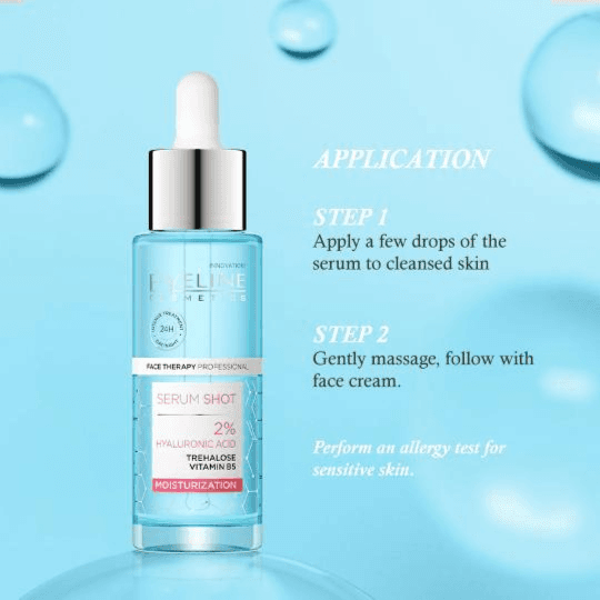 Eveline 2% Hyaluronic Acid Face Serum Therapy With Vitamin B5 30ml  