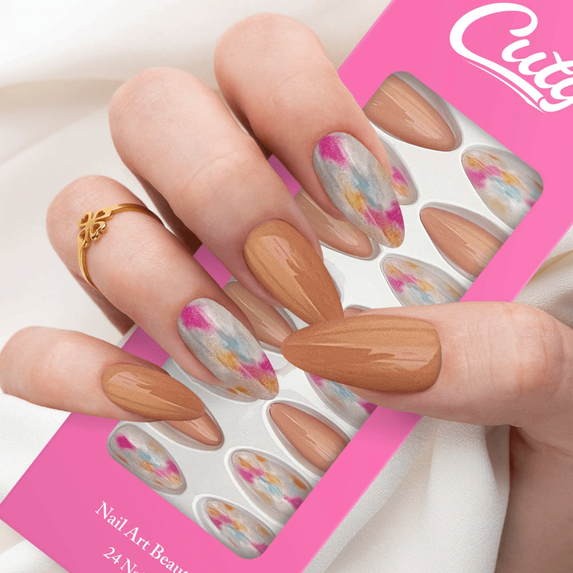 Cuty Nails Set: Nails with Jelly Tape B-12