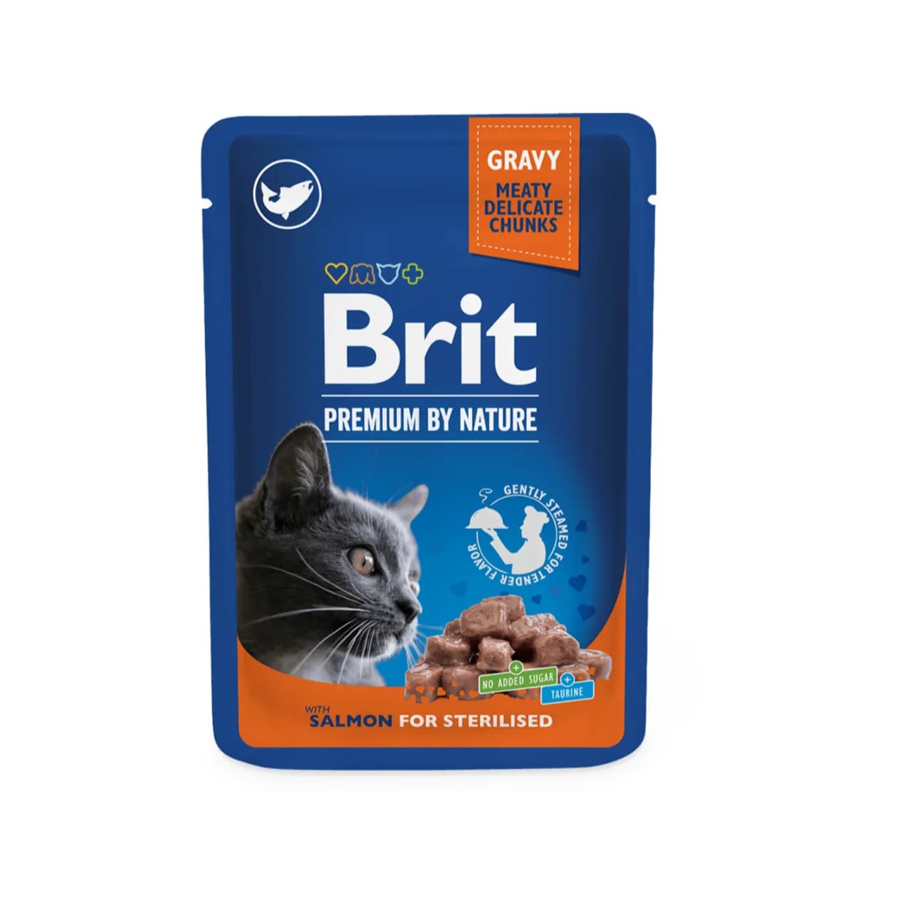 Brit premium cat pouches Salmon for Sterilised 100 g