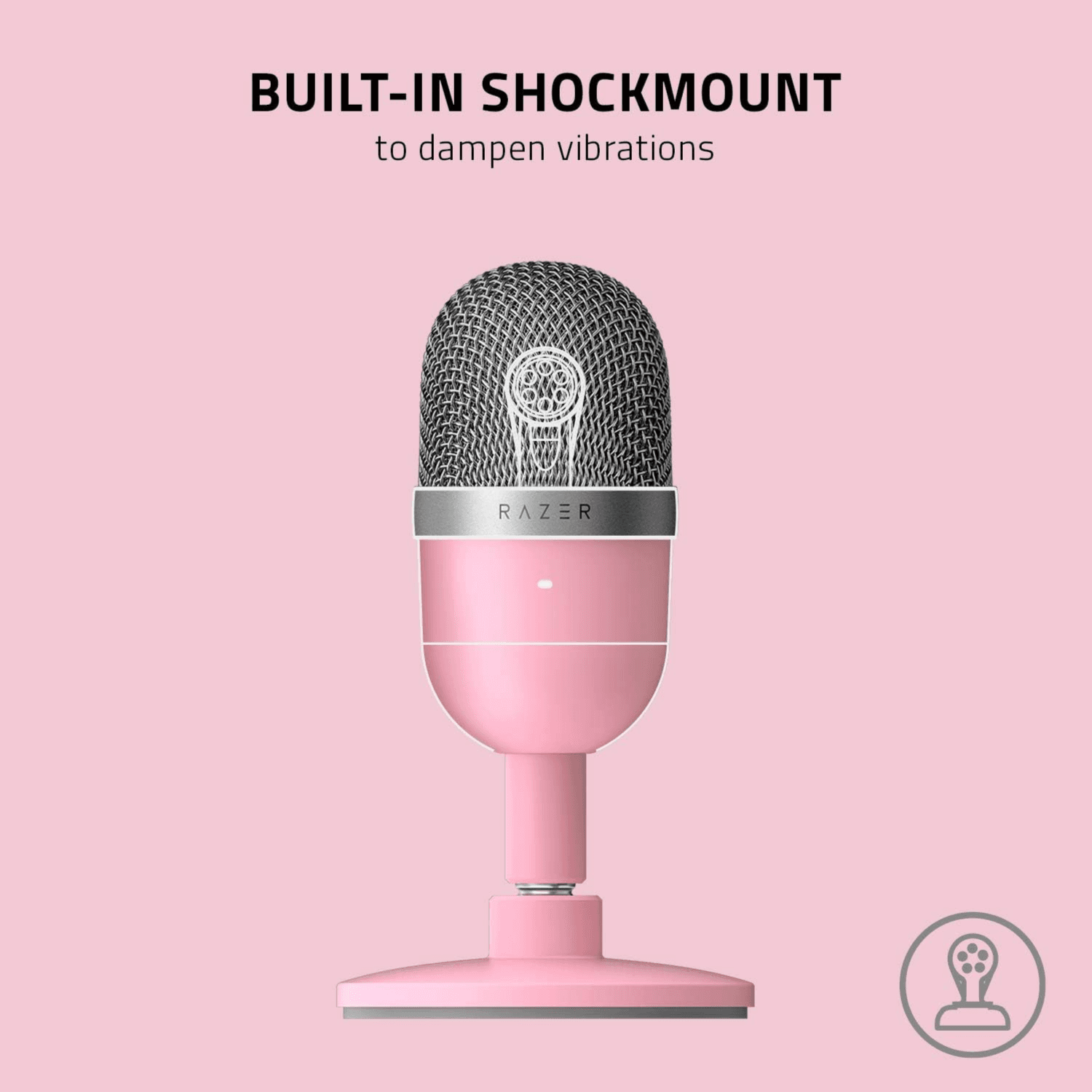 Razer Seiren Mini Quartz. Ultra-compact Condenser Microphone-Quartz Pink-RZ19-03450200-R3M1