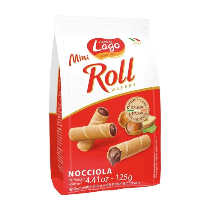 Lago Mini Roll Wafer 125g