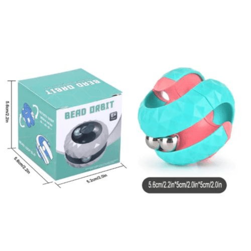 Anti-stress orbital ball toy for kids and adults (White)