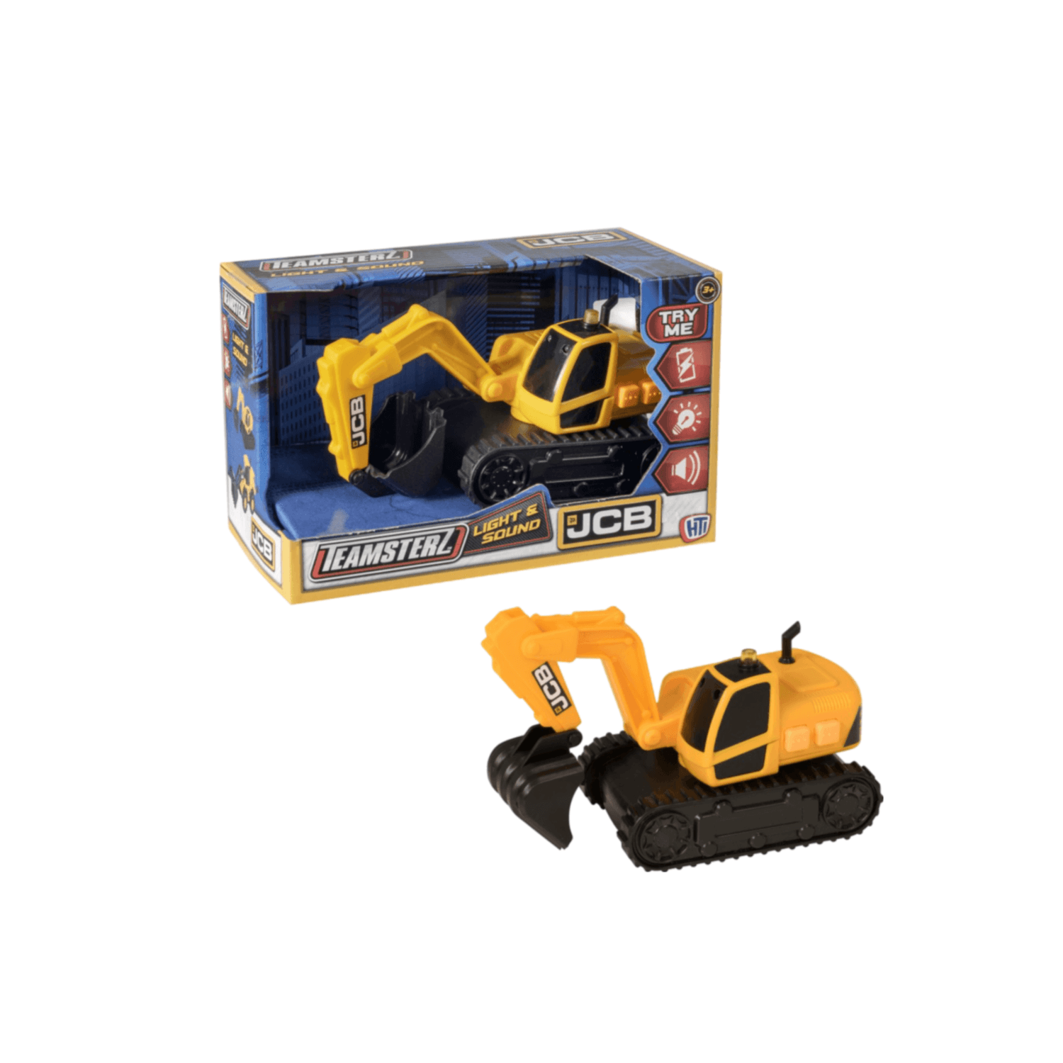 حفارة Teamsterz Jcb الصغيرة للضوء والصوت