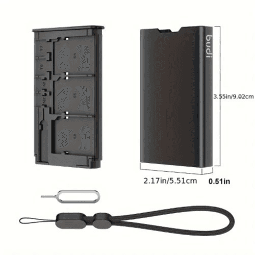 MULTI-FUNCATION MEMORY CAERD STORAGE BOX (DC553B) (Black)
