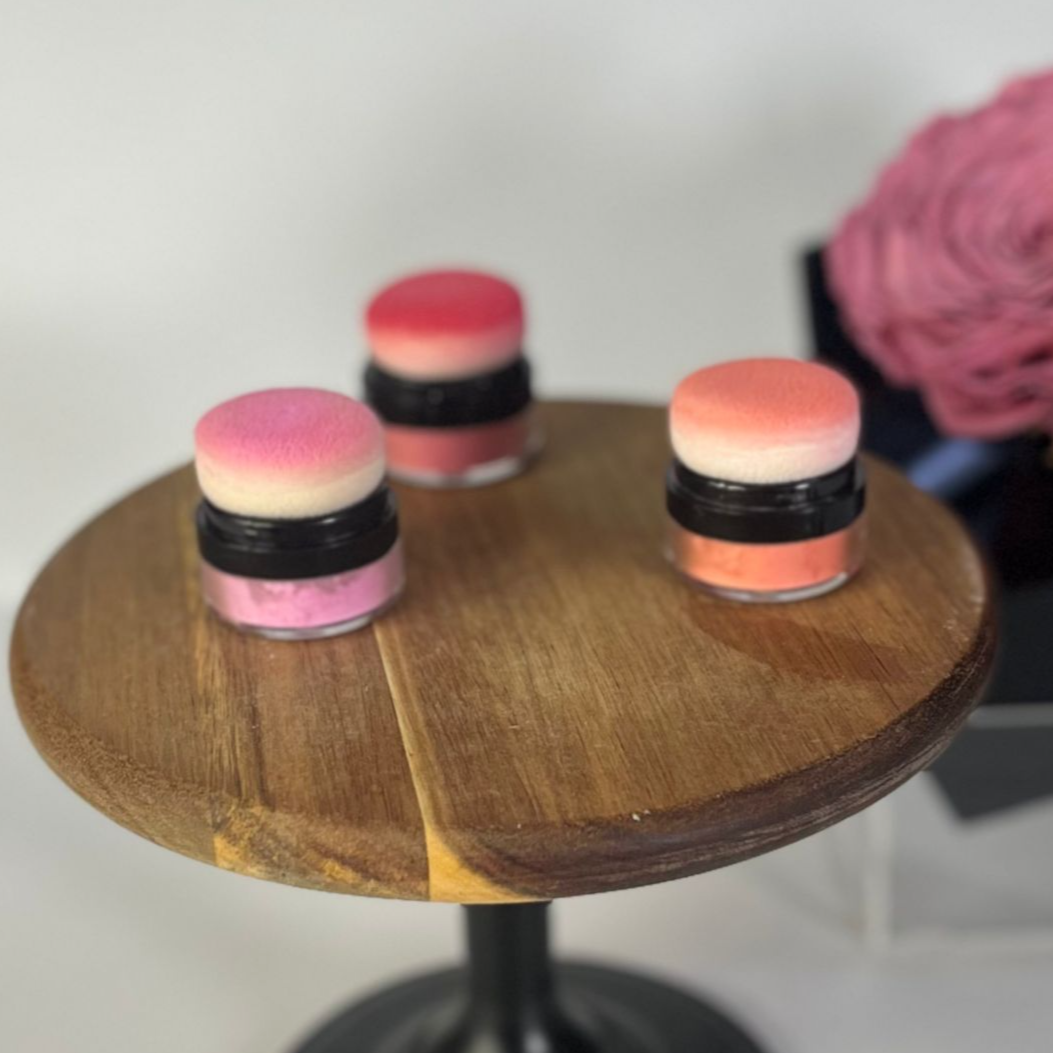 Royal Pink Powder blush with Sponge 