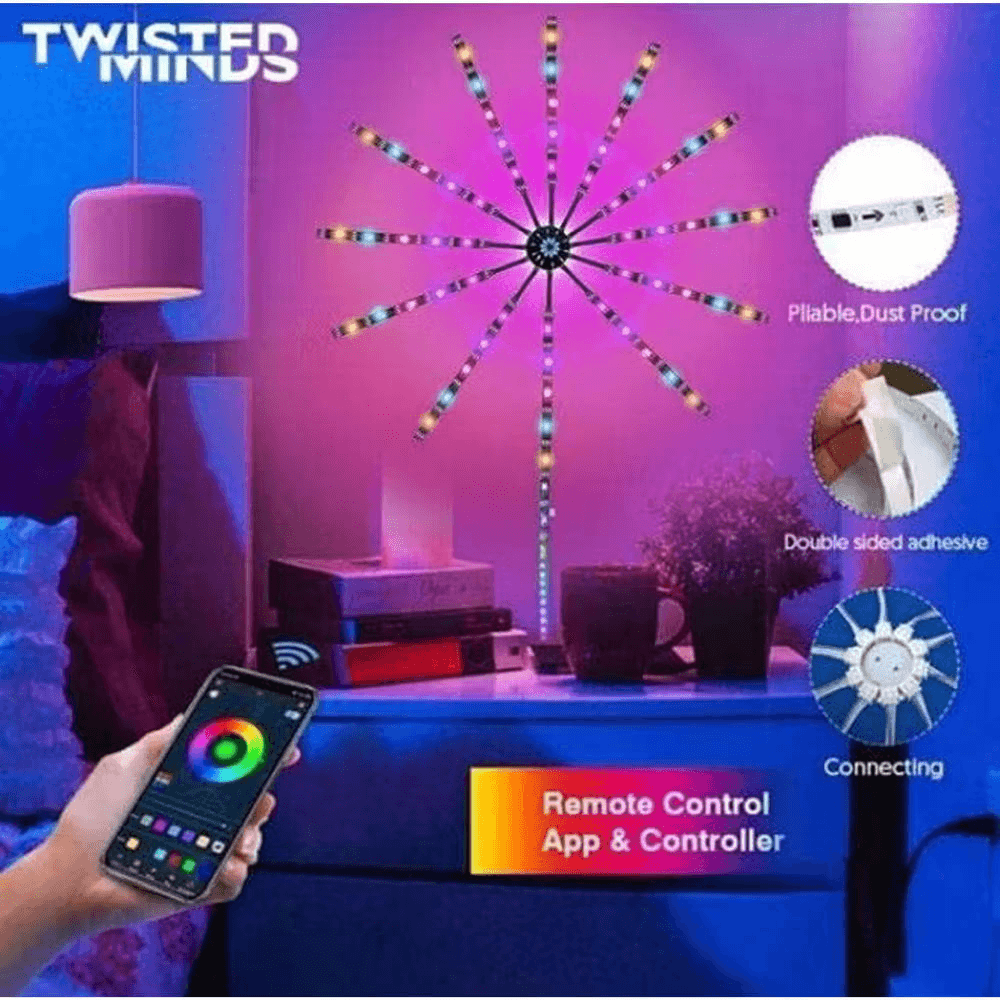 Twisted Minds Firework LED RGB Music Lights,3m Height, | TM-FW-LED