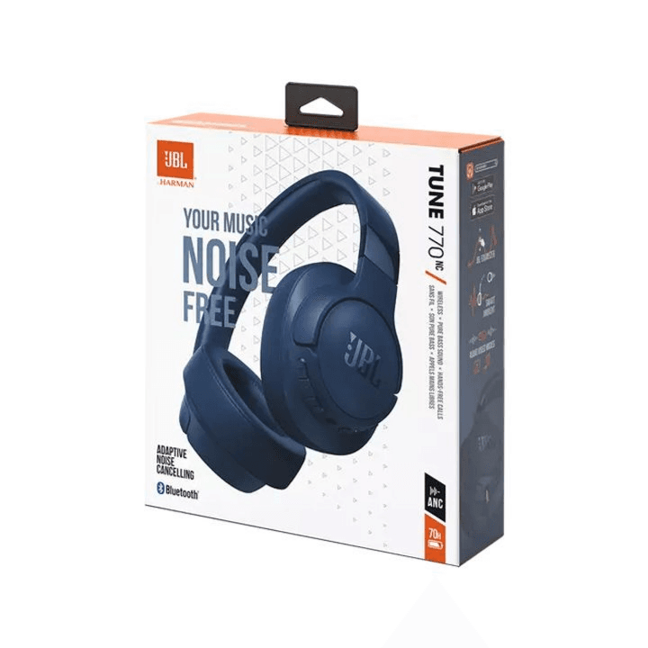 JBL Tune 770NC | Adaptive Noise Cancelling Wireless Over-Ear Headphones - Blue