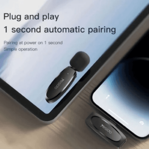 YESIDO - Lavalier Mic Lightning (KR12) (Black)