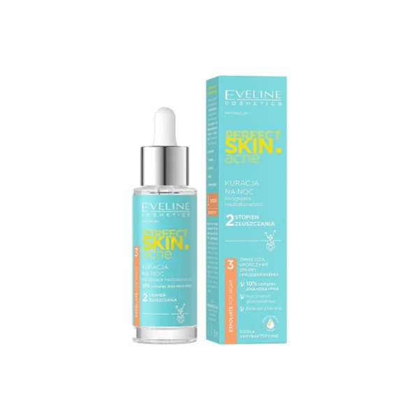 Eveline Perfect Skin acne corrective 3rd step exfoliation overnight treatment 75ml  