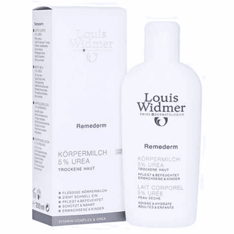 Louis Widmer Remederm Body Milk With 5% Urea For Dry Skin 200ml