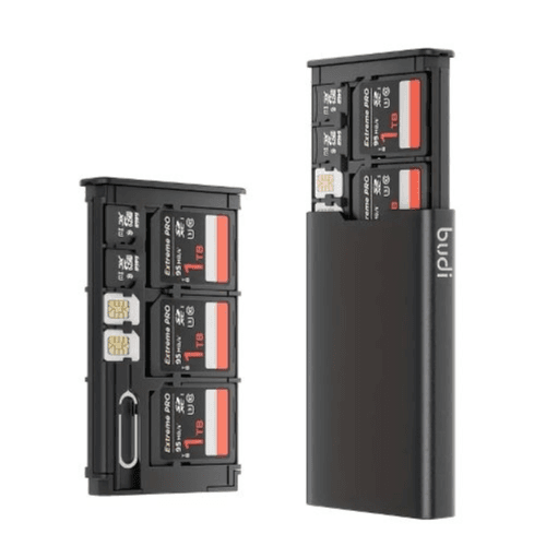 MULTI-FUNCATION MEMORY CAERD STORAGE BOX (DC553B) (Black)