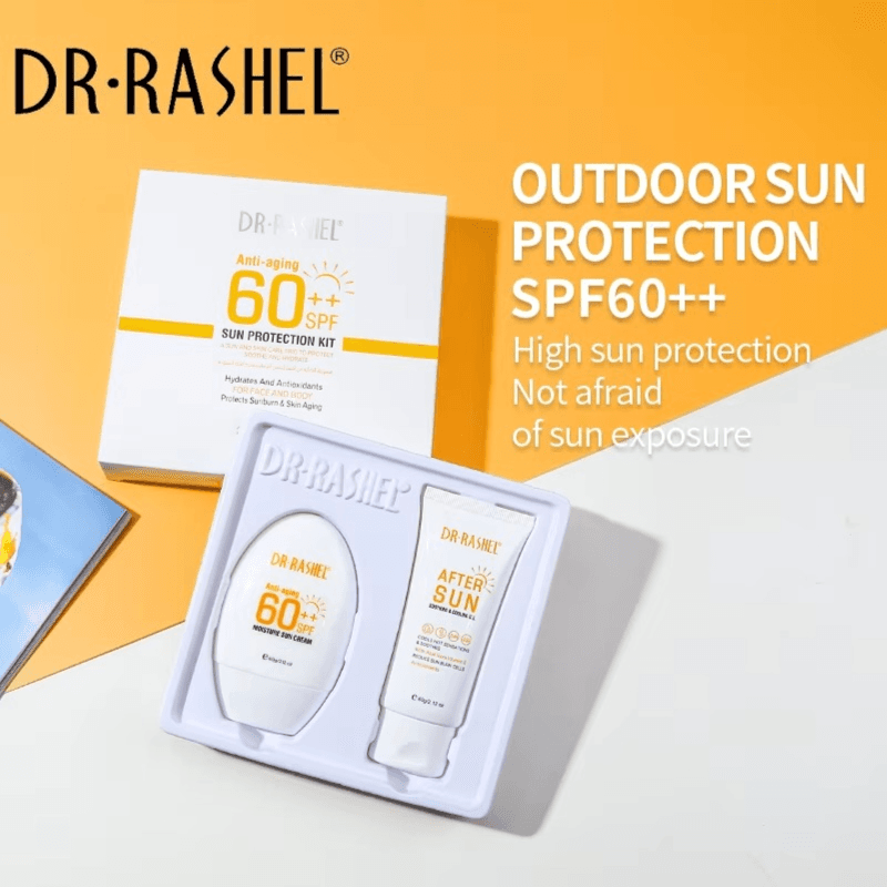 مجموعة دكتور راشيل المضادة للشيخوخة بعامل حماية من الشمس 60++ SPF - مجموعة من قطعتين