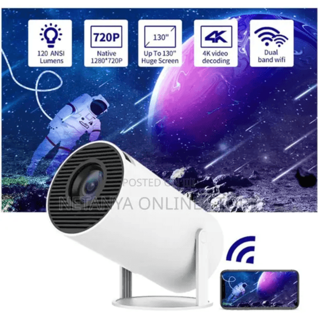 Borrego Smart 2 Android Full HD Projector 4K dual band wifi 720p
