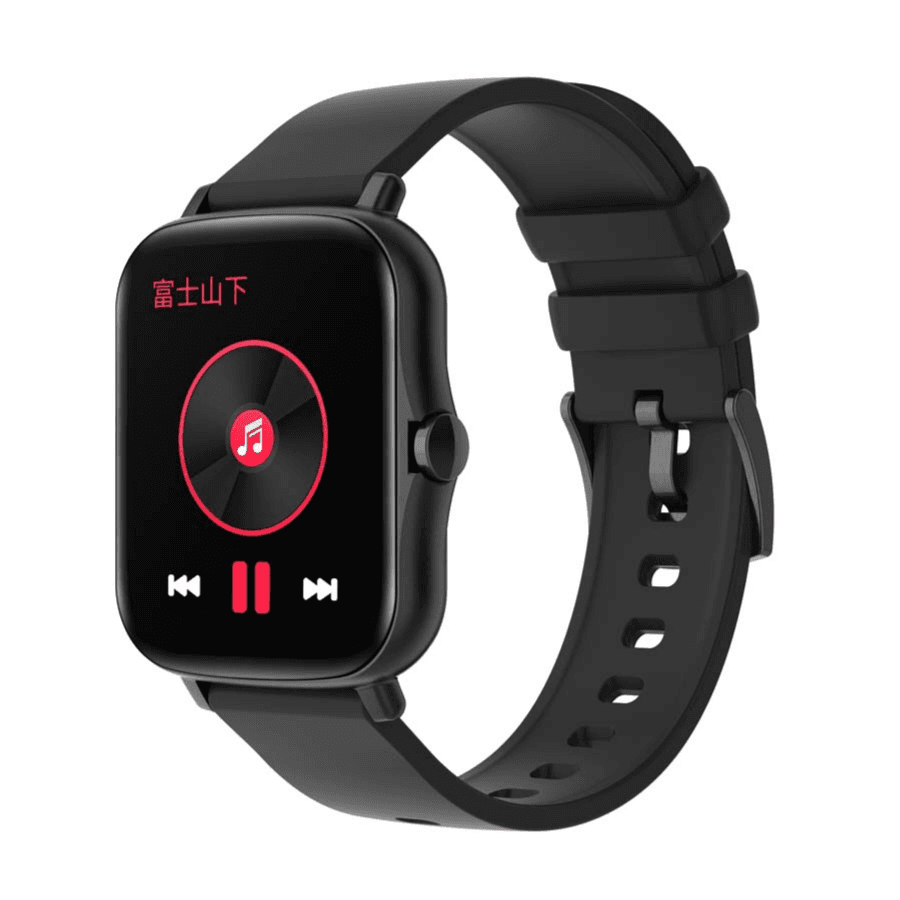 G4 Music Smart Watch – Black Silicon Strap