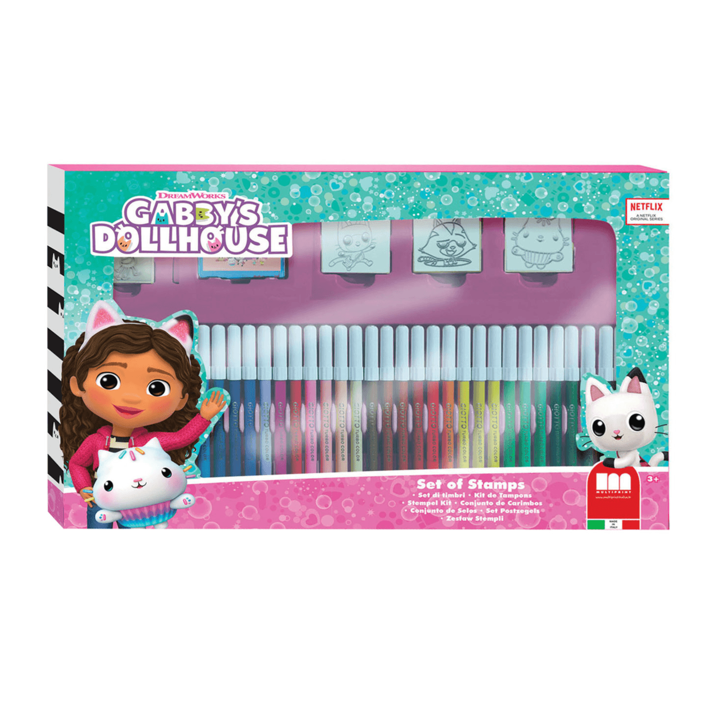 Gabby's Dollhouse 36-Felt Tip Pens and Colouring Book Set