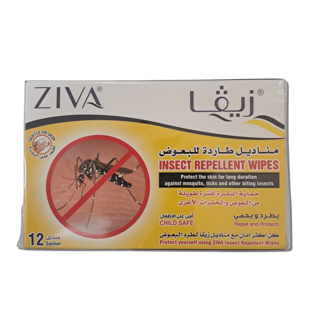 مناديل زيفا الطاردة للحشرات 12 كيسًا
