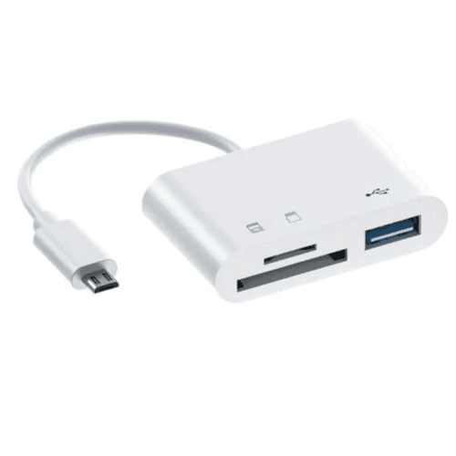 3-in-1 Micro USB SD/TF Card Reader Adapter for Android, MacBook & Camera