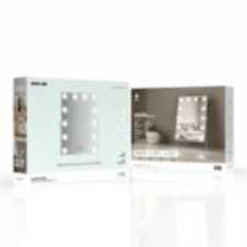 Glam Shine Makeup Mirror 12 LED Lights Green Lion -white