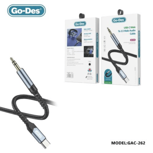 GO-DES USB-C MALE TO 3.5 MALE AUDIO CABLE (GAC-262)