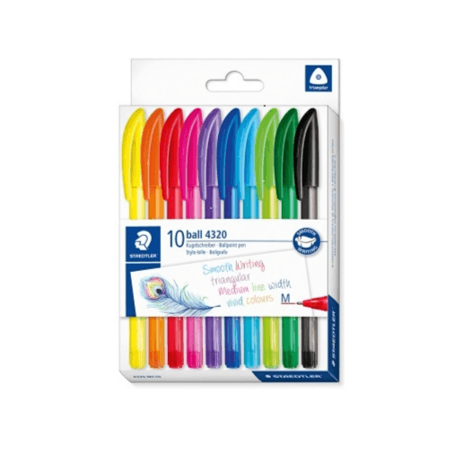 Staedtler Ball Pen  4320 Med, 10 Asst. Colours