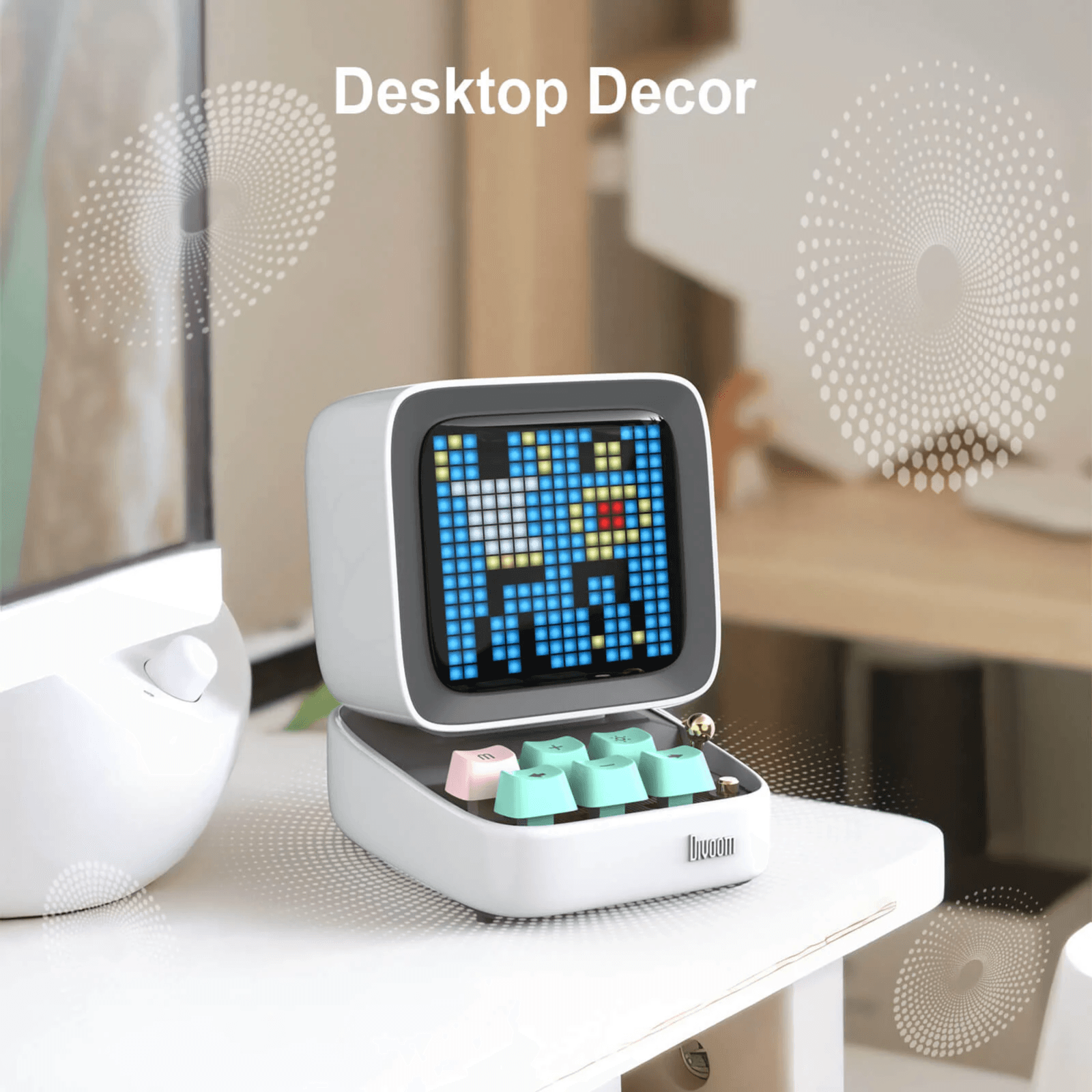 Divoom Ditoo-Pro Retro Pixel Art Bluetooth Speaker - WHITE