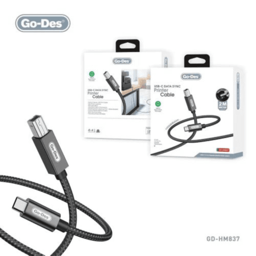 Go-Des - USB-C DATA SYNC Printer Cable (GD-HM837)