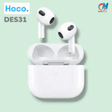 سماعة لاسلكية HOCO Original Series TWS، إصدار البلوتوث: V5.0، متوافقة مع أجهزة Android وIOS، اللون: أبيض | الطراز: DES31.