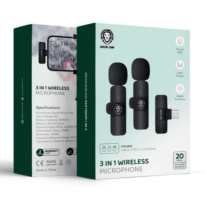 GREEN LION 3 in 1 Wireless Microphone