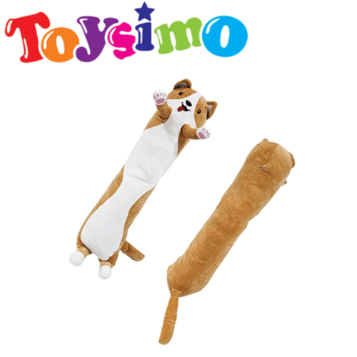 90cm Dog Sleeping Brown Pillow
