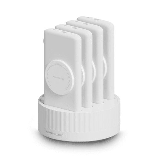Powerology 4 in 1 Station 10000mAh PD 100W QC Wireless Power Bank white