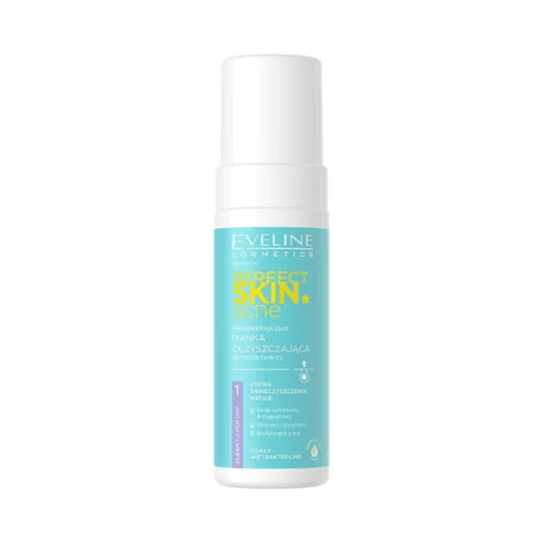 Eveline Perfect Skin Acne face cleansing foam with anti-bacterial effect 150ml