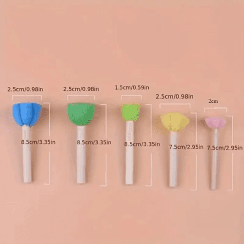 5Pcs Art Sponge Brushes Set | Foam Graffiti Stamp Tools For Creative Projects