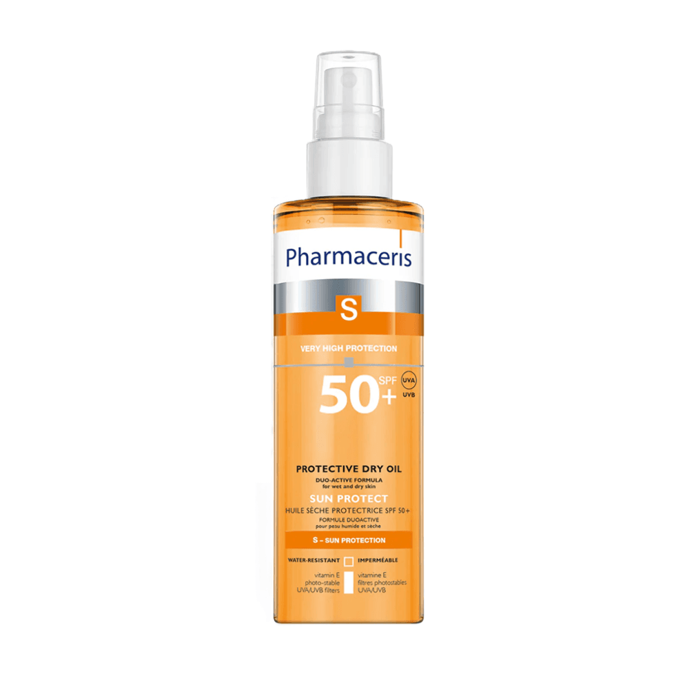 زيت فارماسيريس إس صن بروتكت الواقي الجاف بعامل حماية من أشعة الشمس SPF50+ 200 مل