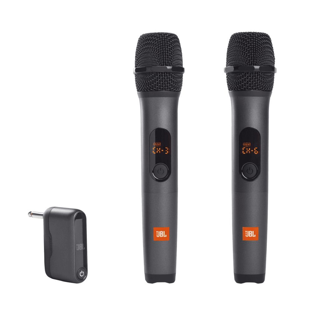 JBL Wireless Microphone Set | Dual Microphone System with JBL Pro Sound | Crystal-Clear Clarity | Rechargeable UHF Receiver | 6 Hours Playtime | Plug & Play