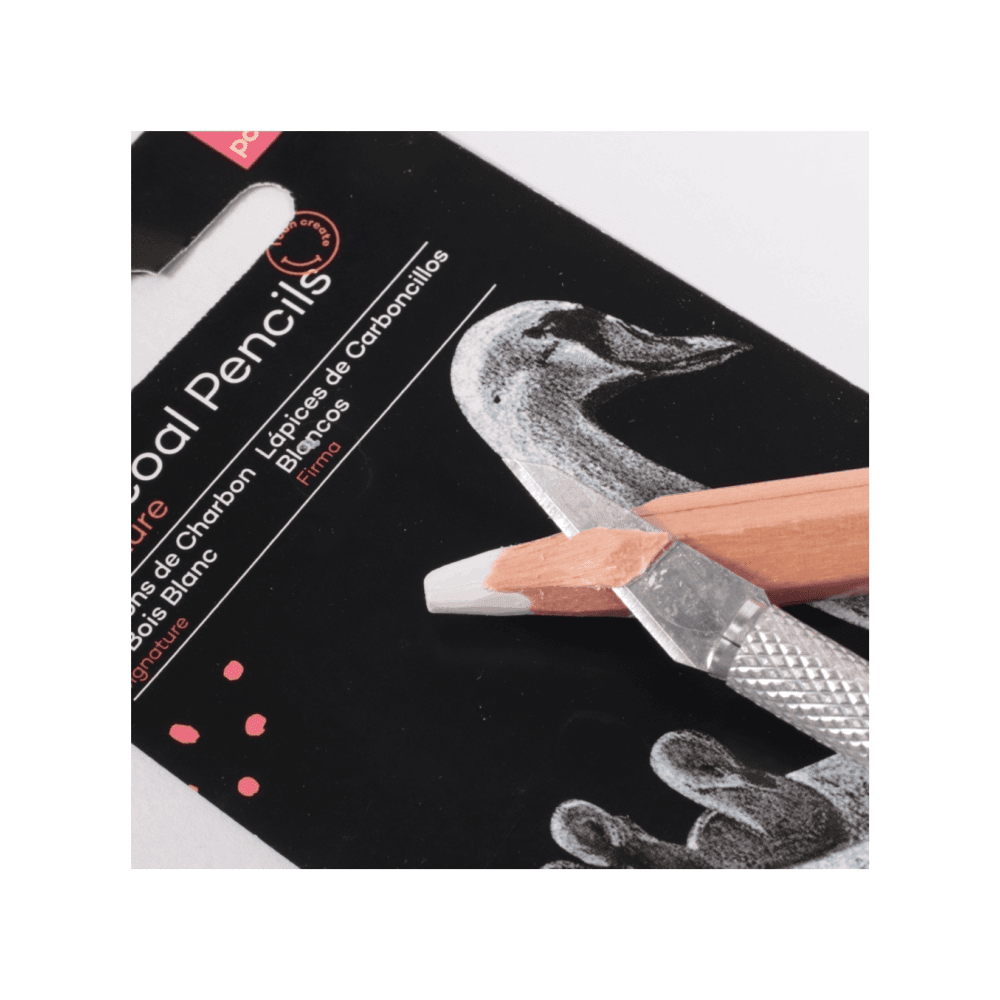 Mont Marte White Charcoal Pencils Large 2pce, Highlighting, Sketching & Drawing