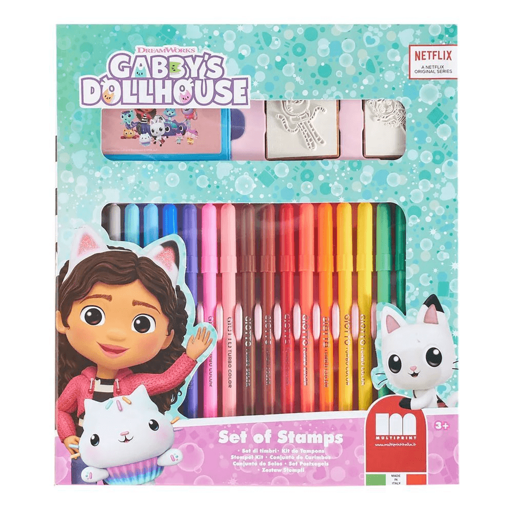 Gabby's Dollhouse 18-Felt Tip Pens and Colouring Book Set