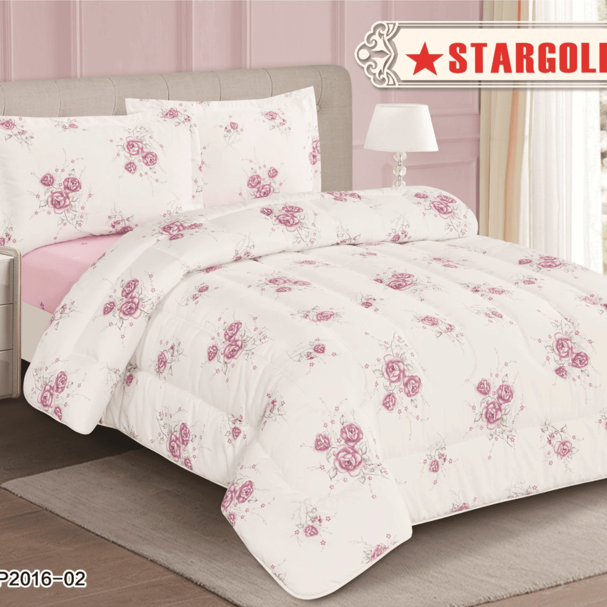 STARGOLD Luxury Printed King SIze 6 Pcs Comforter Set, Super Soft and Elegant Bedding, Microfiber Fabric, Stylish and Premium Design, Durable, SG-CP2014