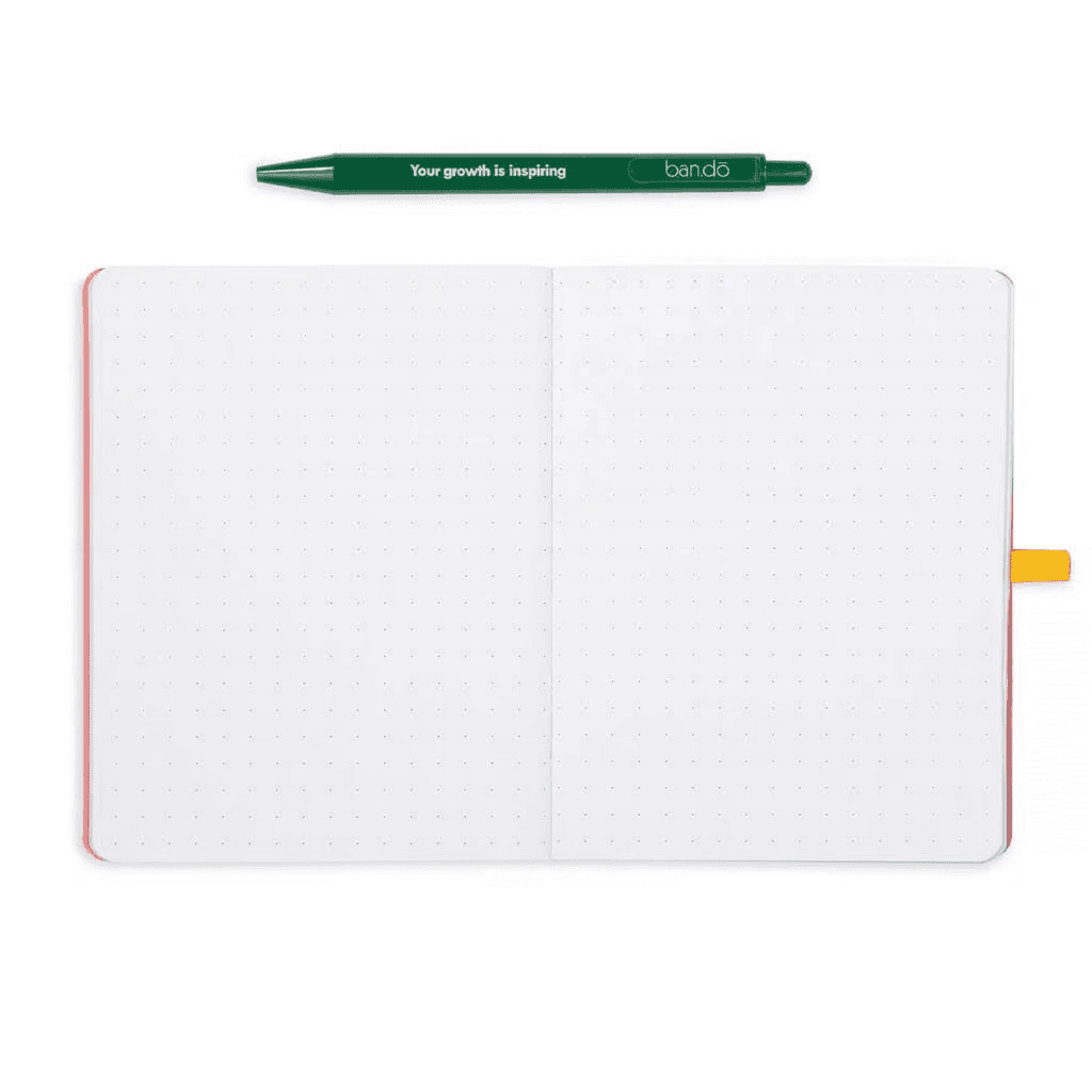 Mini Notebook with Pen, Tulips on Cream