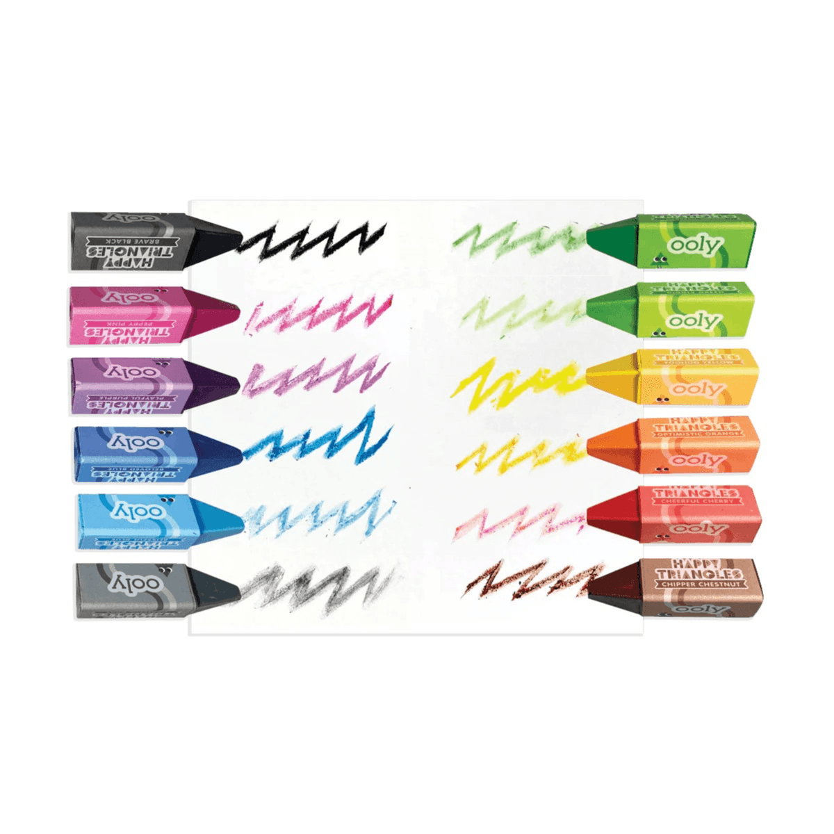 Happy Triangles Jumbo Crayons 