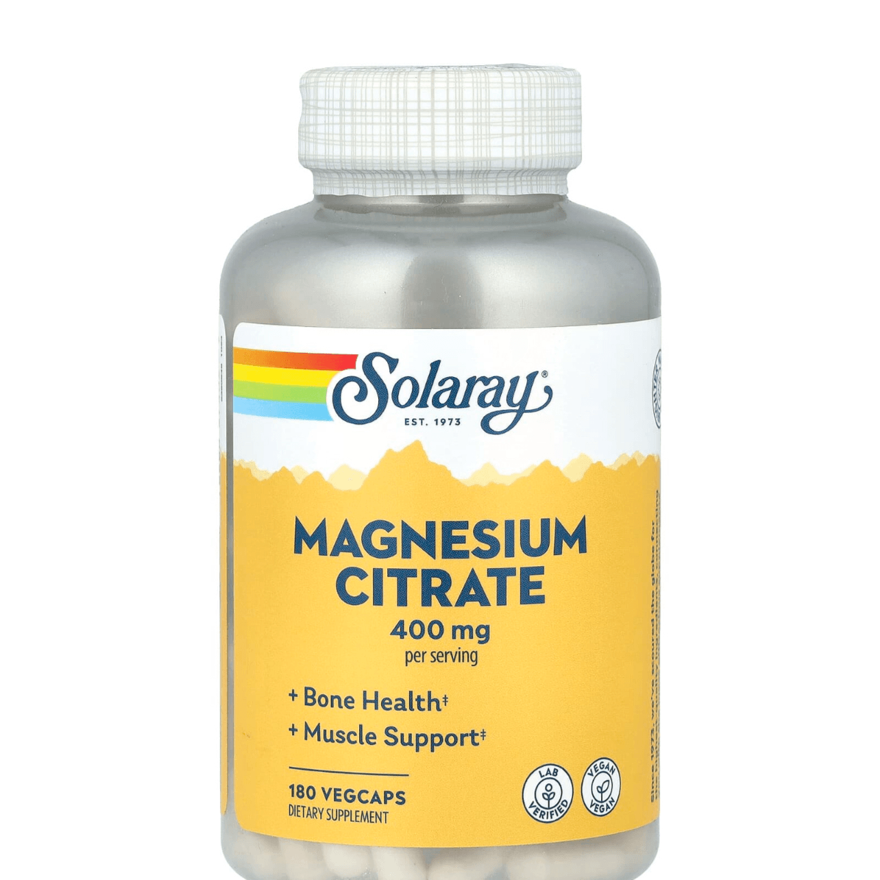 SOLARY, MAGNESIUM CITRATE, 400 MG, 180 CAPSULES, 60 DAYS