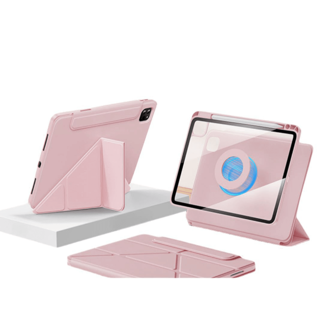 Ipad Book Case Foldable Premium Pink
