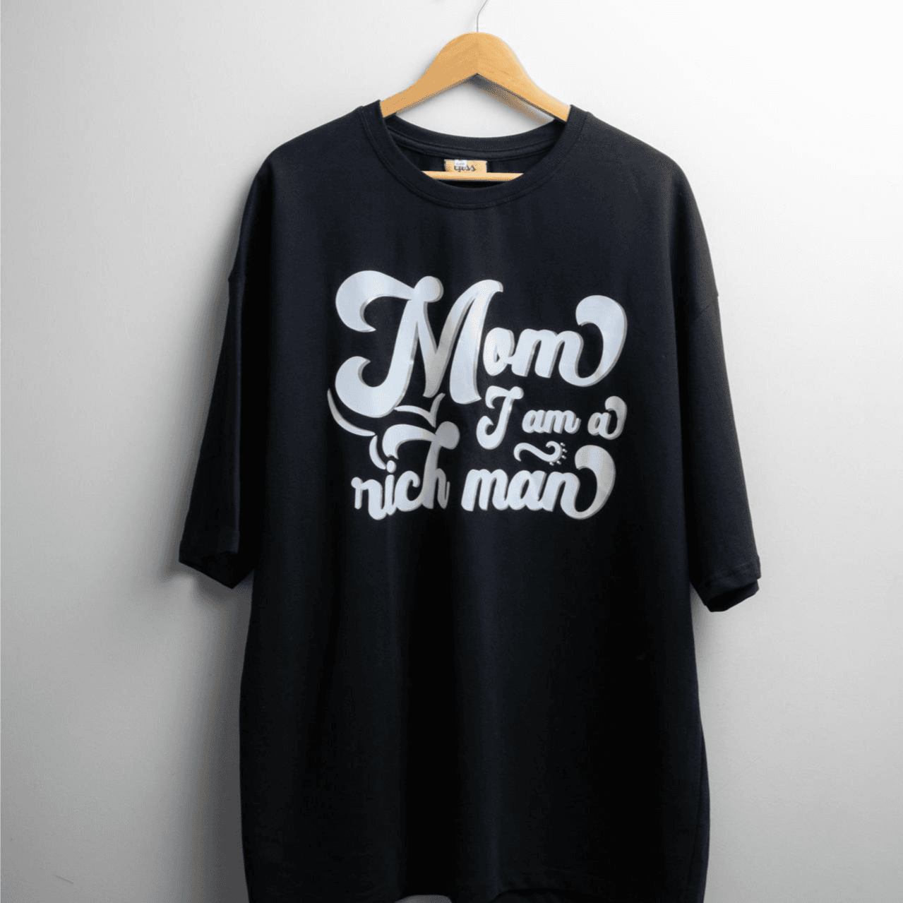 Oversized T-Shirt - Black With Print