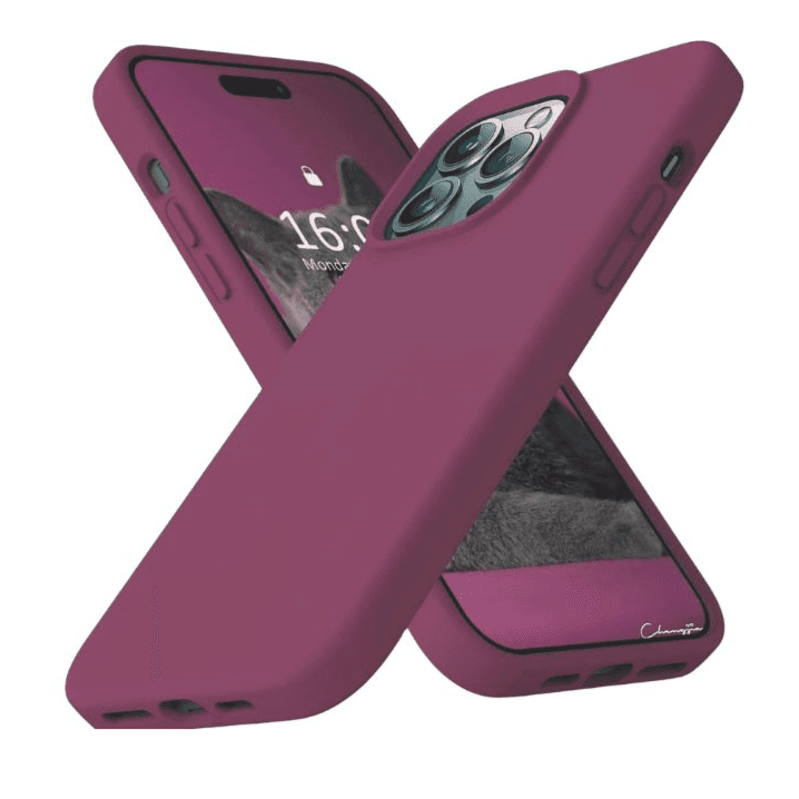 Silicone Case For iPhone 15 Pro Max - Maroon