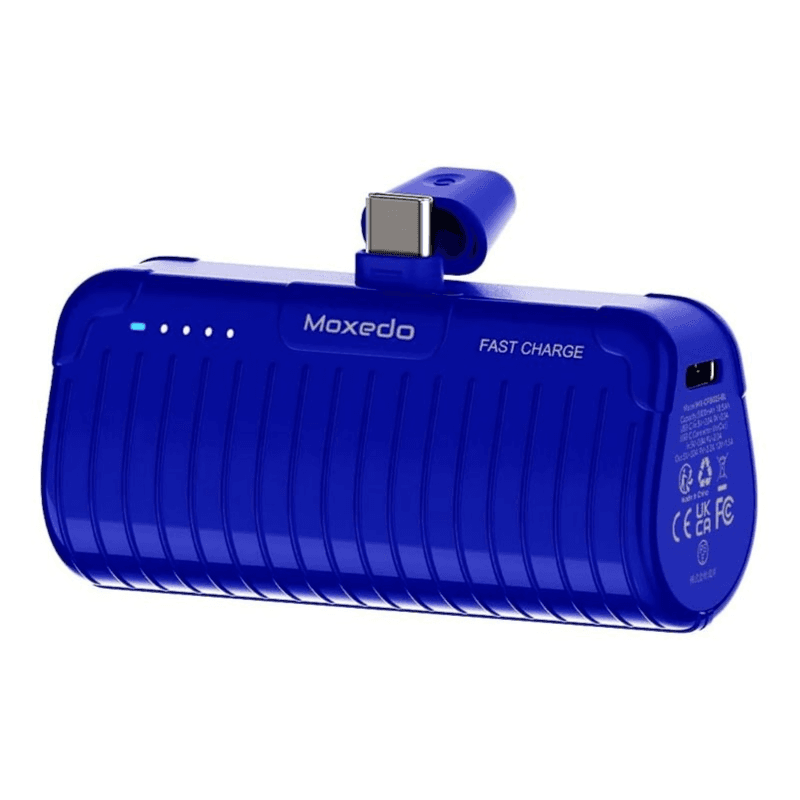 "Moxedo Capsule 5000mAh Mini Power Bank 20W PD Fast Charging With Type C Connector, Blue "